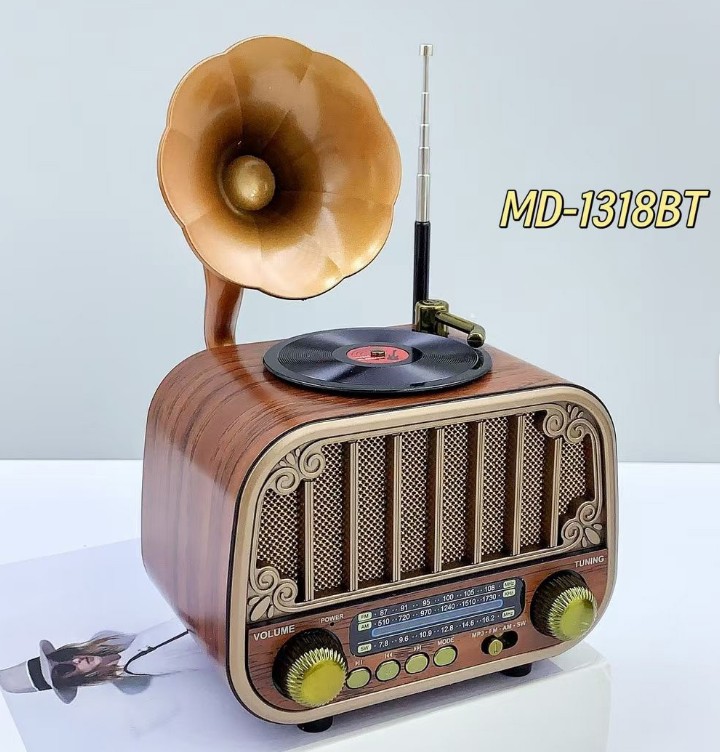 RADIO VINTAGE RECARGABLE AM-FM-BLUETOOTH-TF CARD