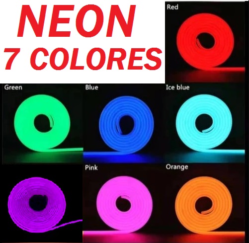 TIRA NEON 5MTS TRANFO COLORES !