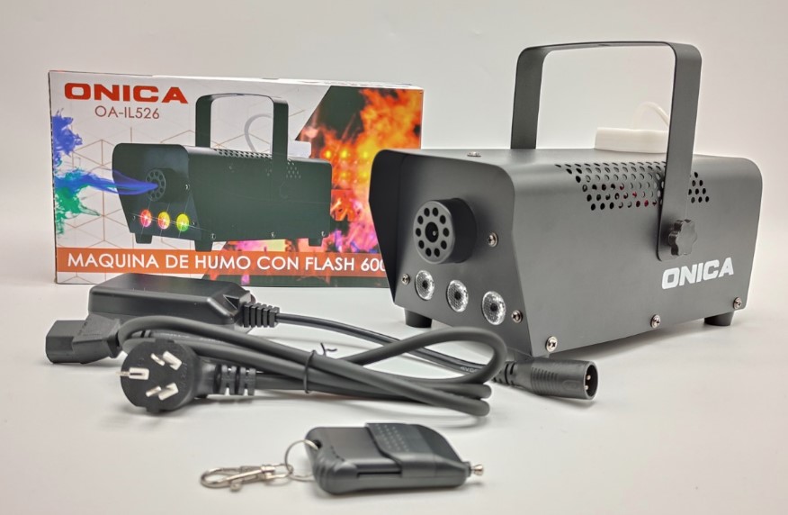 MAQUINA DE HUMO C LEDS Y CONTROL