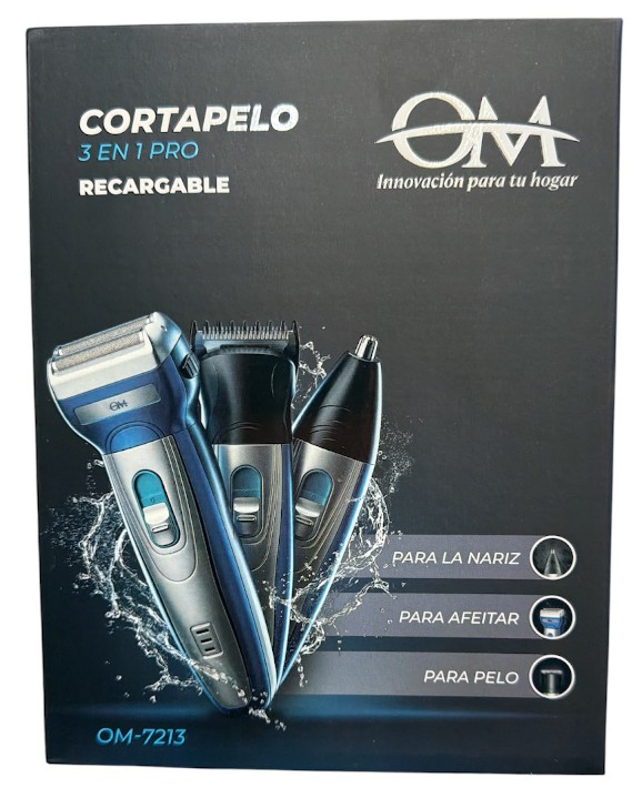 CORTA PELO OM 3 EN 1 RECRGABLE USB