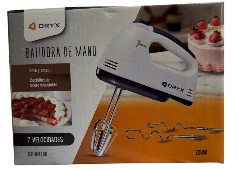 BATIDORA DE MANO BLANCA ORYX 7 VELOCIDADES