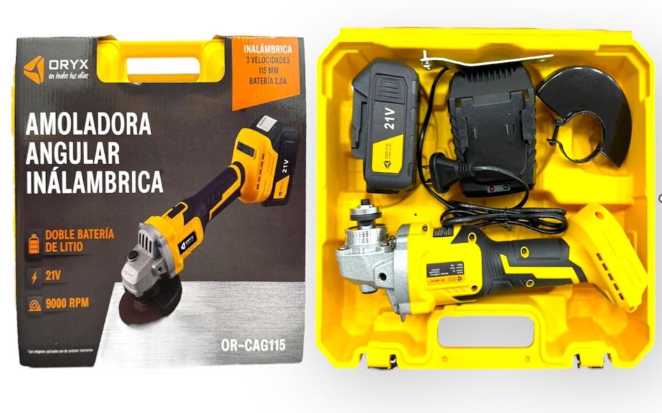 AMOLADORA ORYX INALAMBRICA 21VCC -