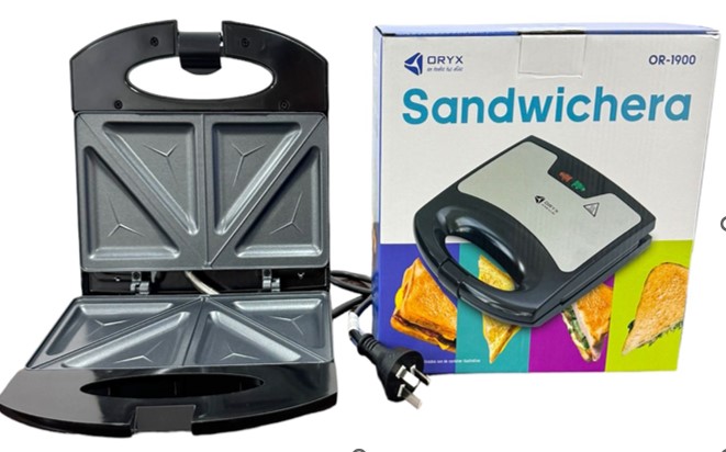 SANDWICHERA ORYX ACERO 750W OR-1900