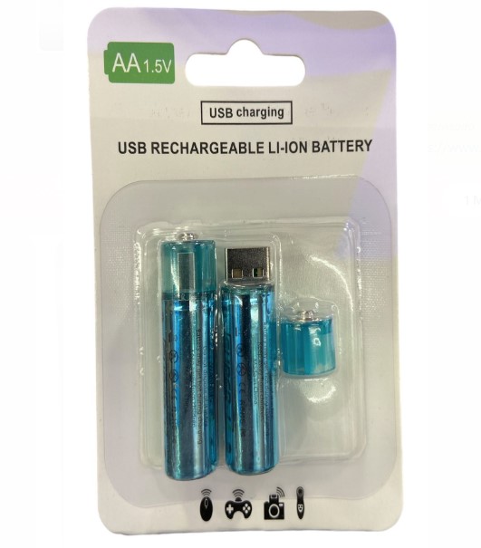 PILAS RECARGABLES X2 USB TAPITA -