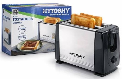 TOSTADORA HYTOSHY CROMADA 2 PANES