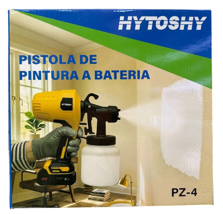 PISTOLA DE PINTURA HYTOSHY 2 BATERIAS RECBLE