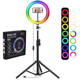 ARO LED 10" (26CM) RGB TRIPOD 2MTS COLORS MJ-26