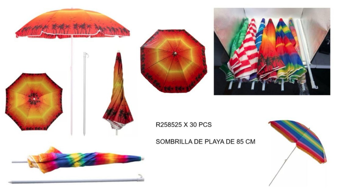 SOMBRILLAS 1.70MTS FIJA ESTAMPADA