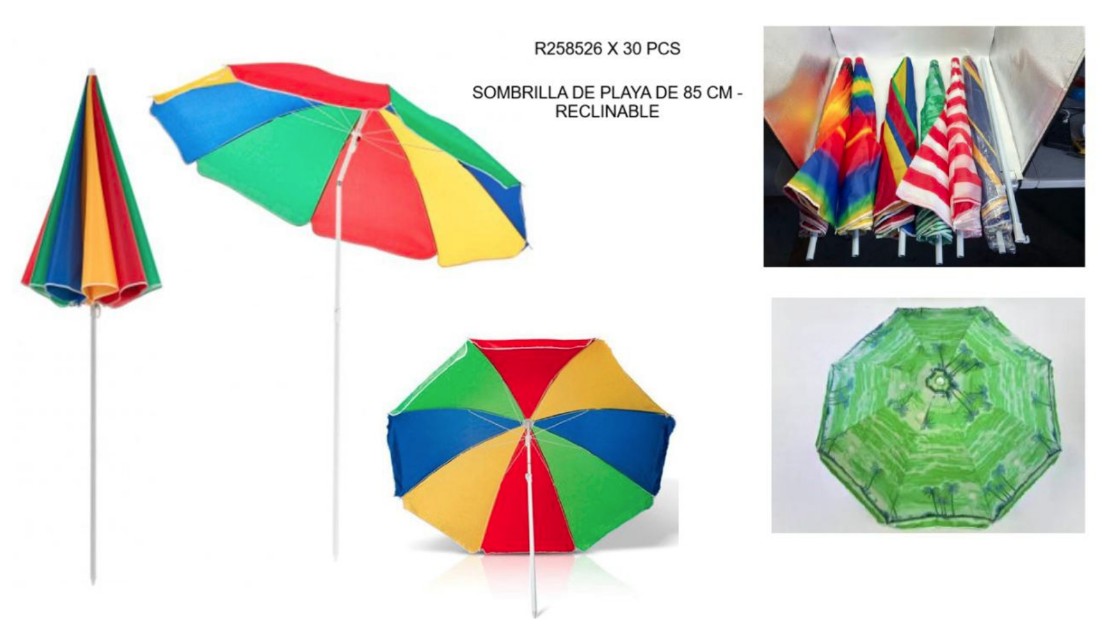 SOMBRILLAS 1.70MTS RECLINABLE ESTAMPADA