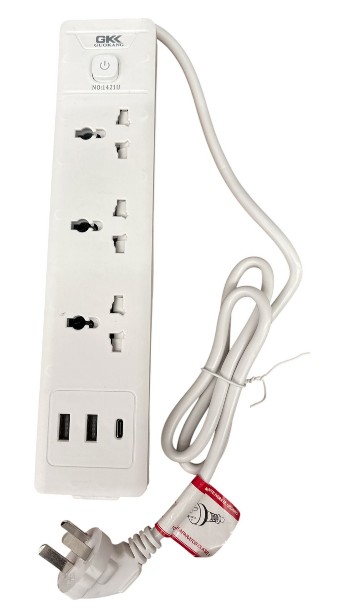ALARGUE ZAPATILLA GKK 3 BOCAS + 2USB + C