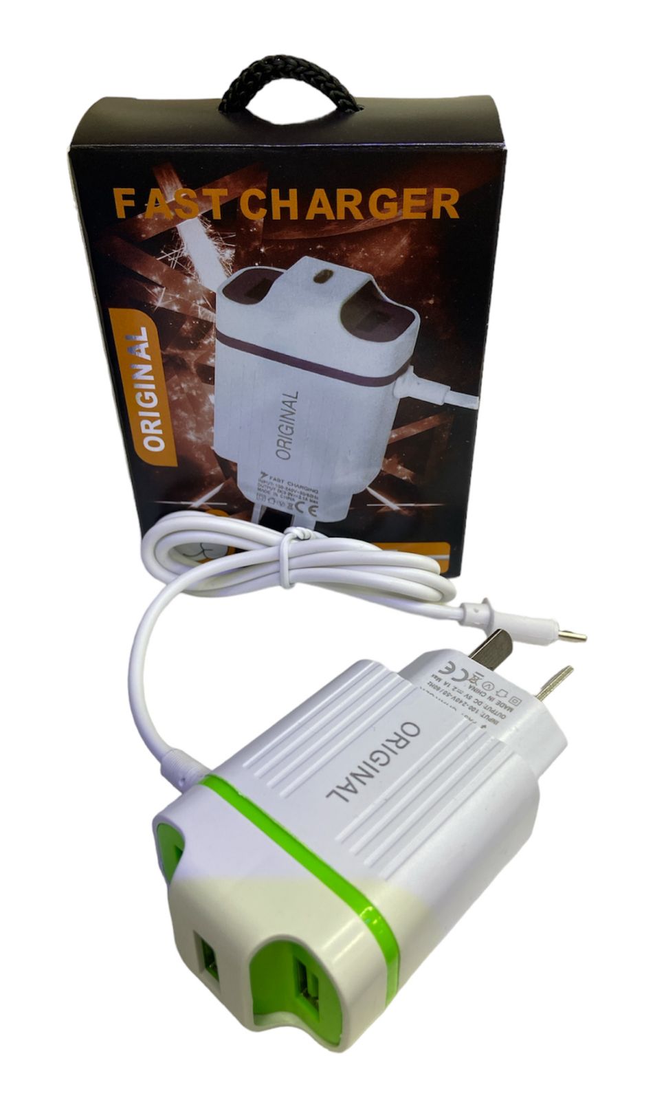 CARGADOR TIPO C 3USB CAJA MARRON - BS AS