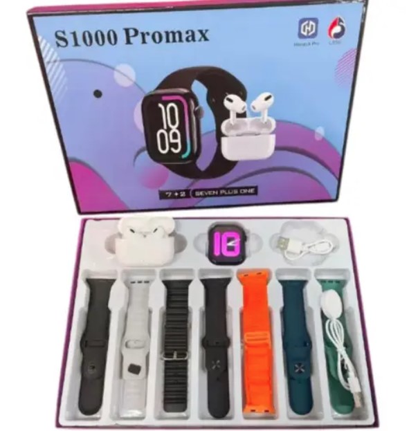 RELOJ SMART S1000 PROMAX C 7 MALLAS Y AURICULAR