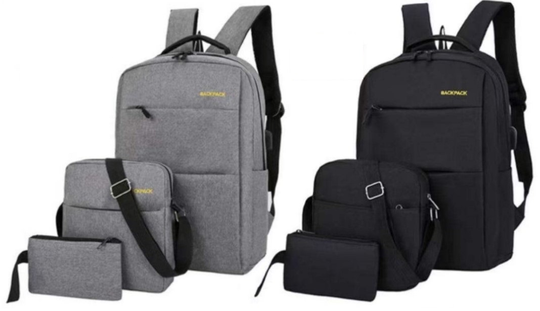 SET MOCHILA X3 PCS C CABLE CARGA