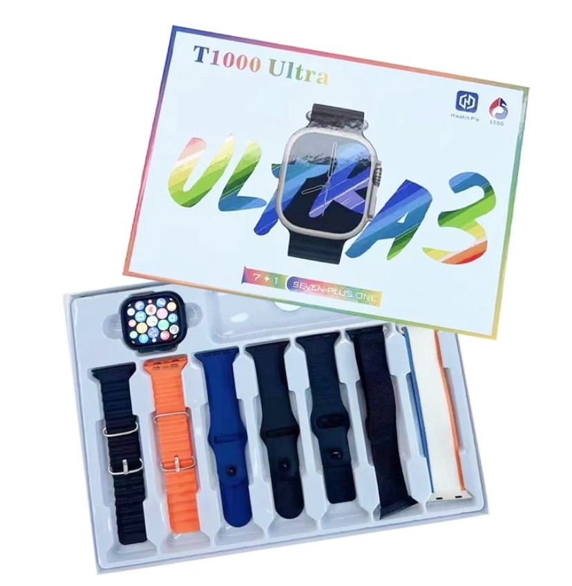 RELOJ SMART T1000 ULTRA 3 C 7 MALLAS
