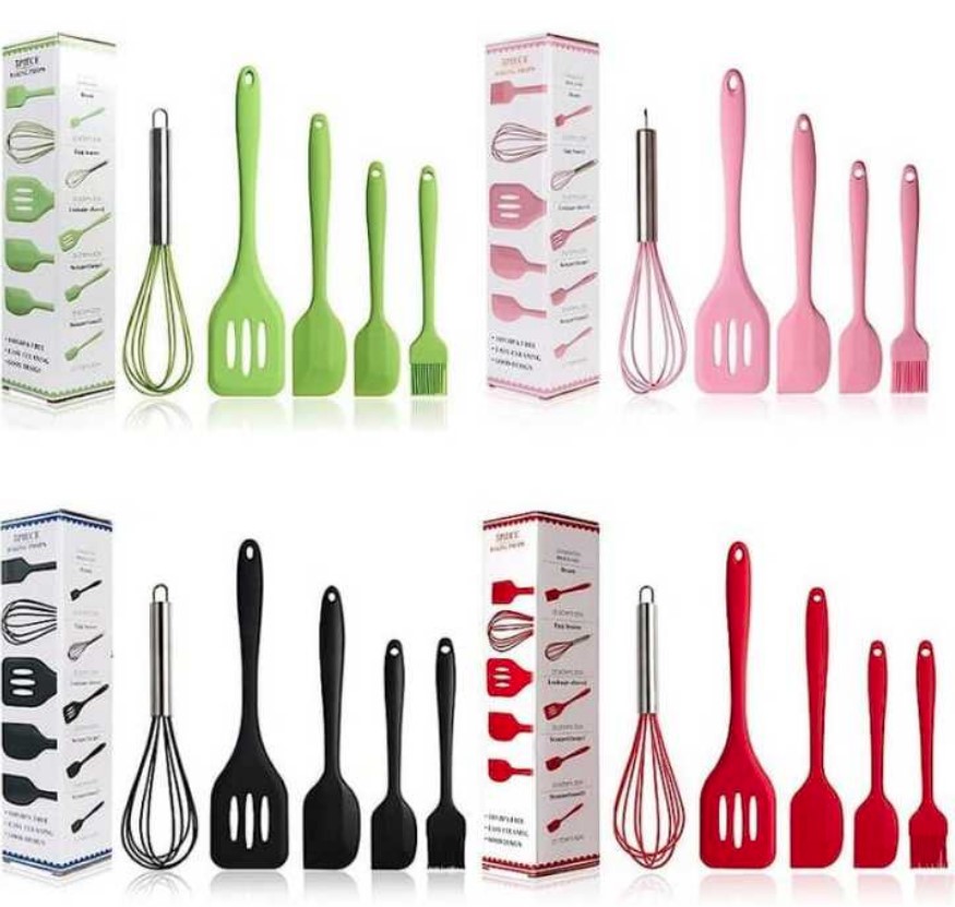 SET DE UTENSILLOS X5 PCS SILICONA COLORS