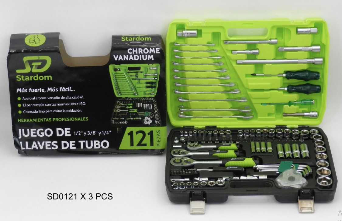 LLAVE TUBO 121PCS VALIJA STARDOM