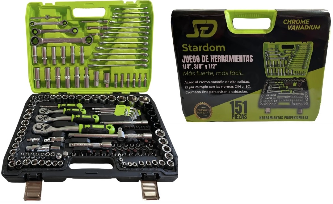 LLAVE TUBO 151PCS VALIJA STARDOM