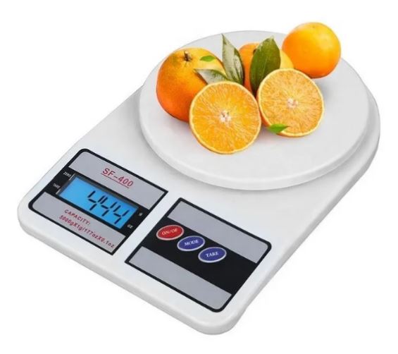 BALANZA 10KG COCINA BLANCA OSR LUZ AZUL !