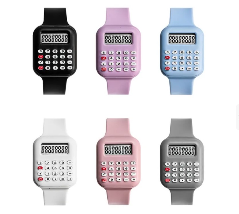 RELOJ CALCULADORA 6 COLORES
