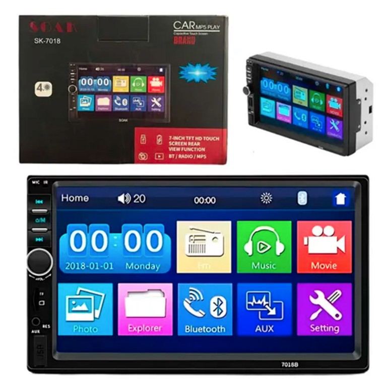 AUTO STEREO SOAK PANTALLA 7" MIRROR