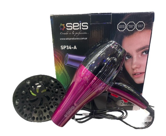 SECADOR DE PELO SEIS 2000W C DIFUSOR