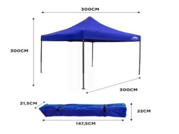 GAZEBO SIN PARED 3X3MTS