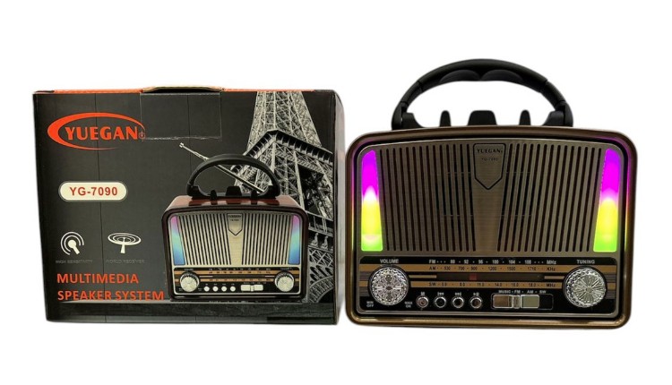 RADIO VINTAGE RECARGABLE AM-FM-BLUETOOTH-TF CARD