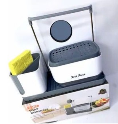 DISPENSER DE JABON 3 EN 1 C ESPONJA