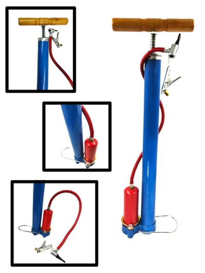 Inflador Pintado Metal Con Bomba