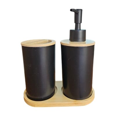 SET DE BAÑO DUO PLASTICO Y BAMBU