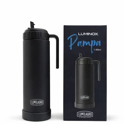 TERMO ACERO PAMPA NEGRO 1000 ML