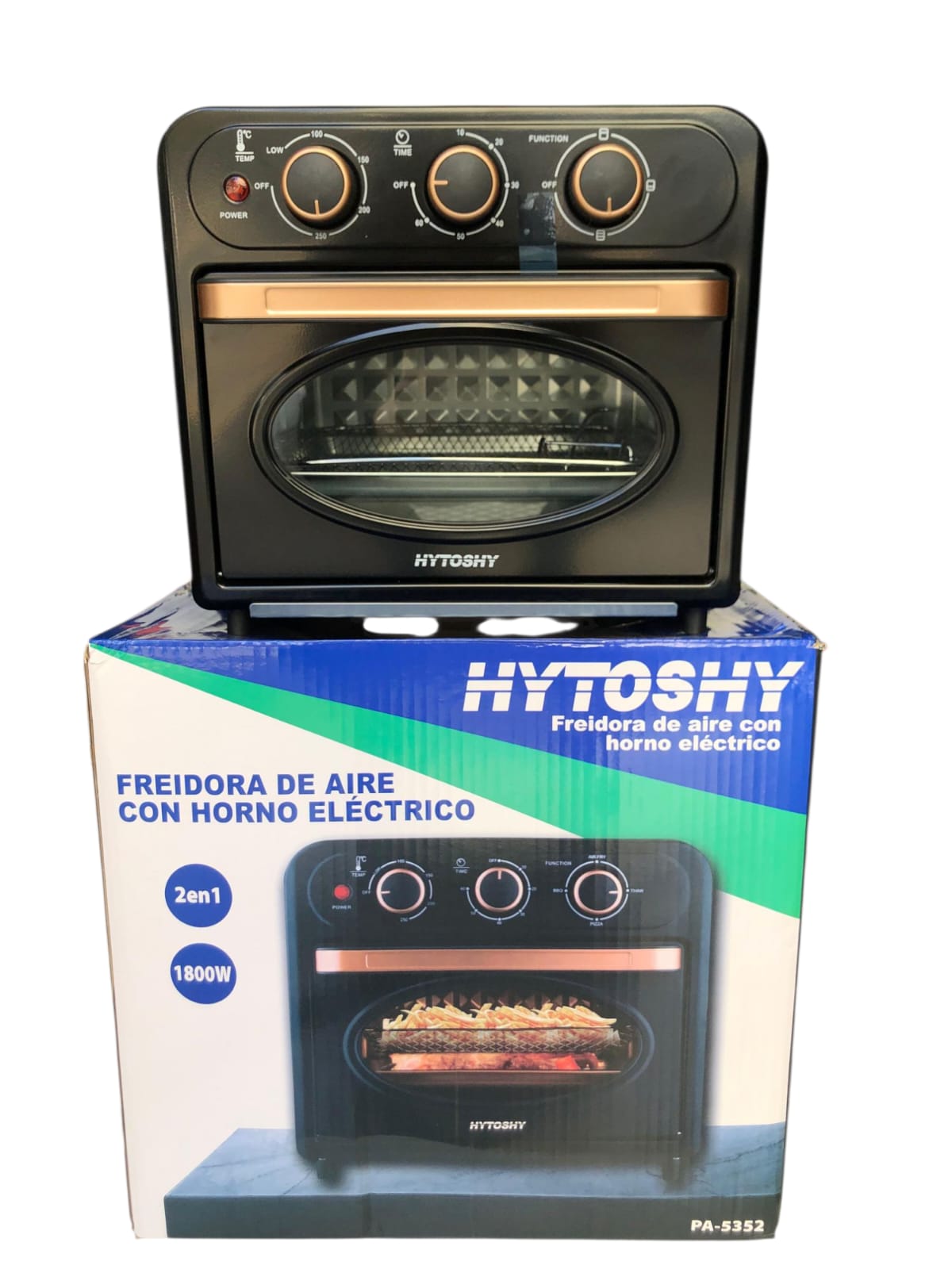 FREIDORA DE AIRE CON HORNO ELECTRICO 2EN1
