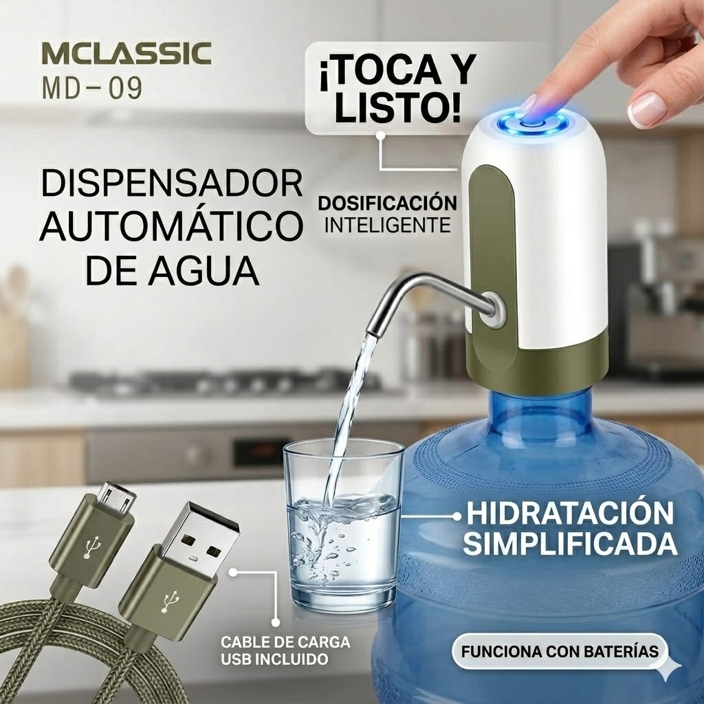 DISPENSER DE AGUA RECARGABLE