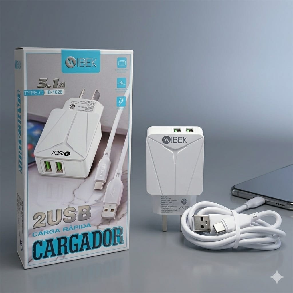 CARGADOR IBEK TIPO C 3.1A