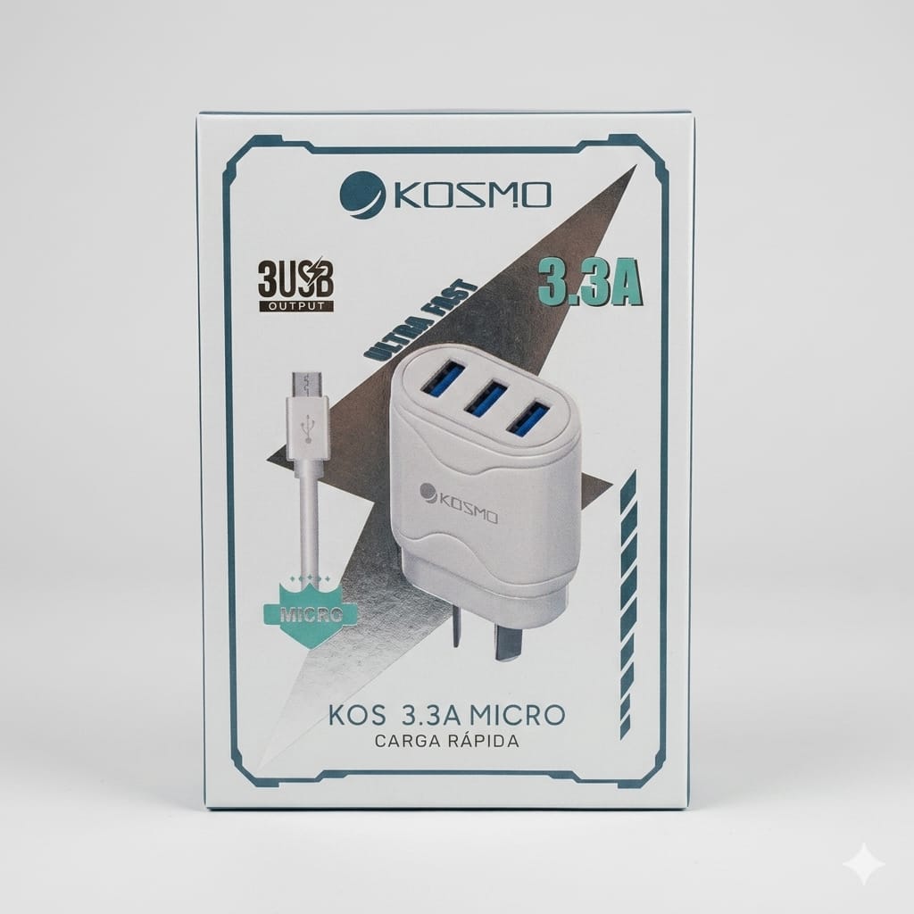 CARGADOR KOSMO 3.3A MICRO