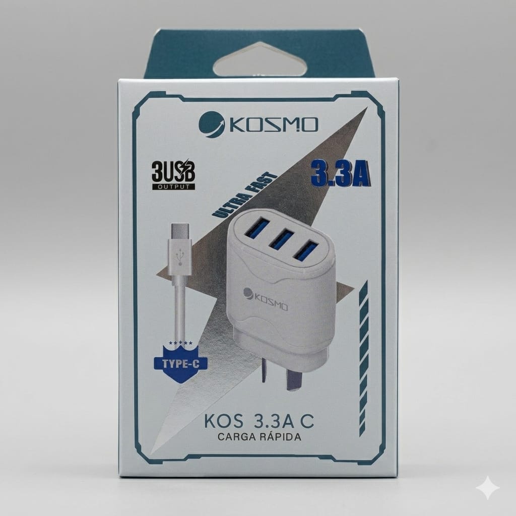 CARGADOR KOSMO TIPO C 3.3A
