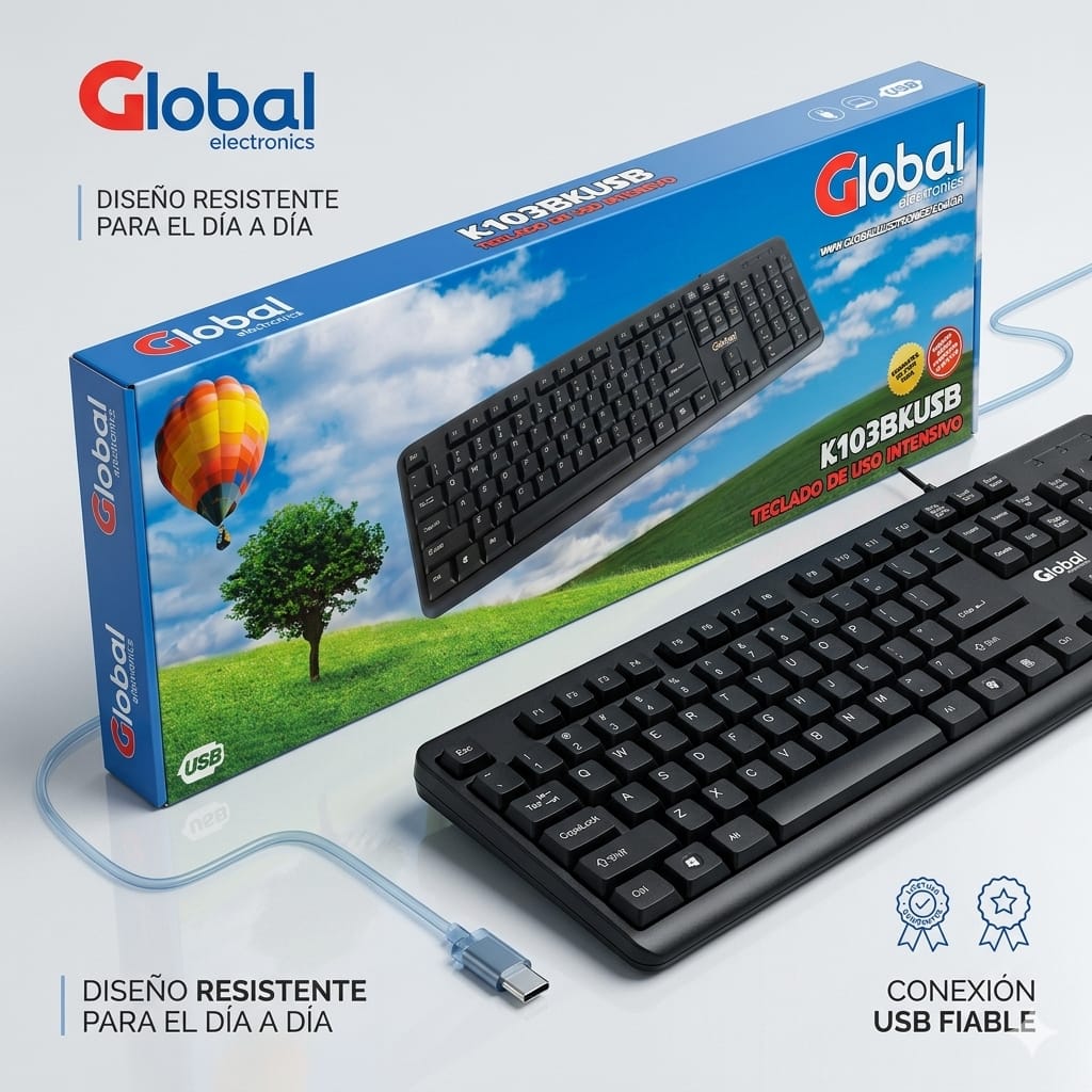TECLADO GLOBAL USB