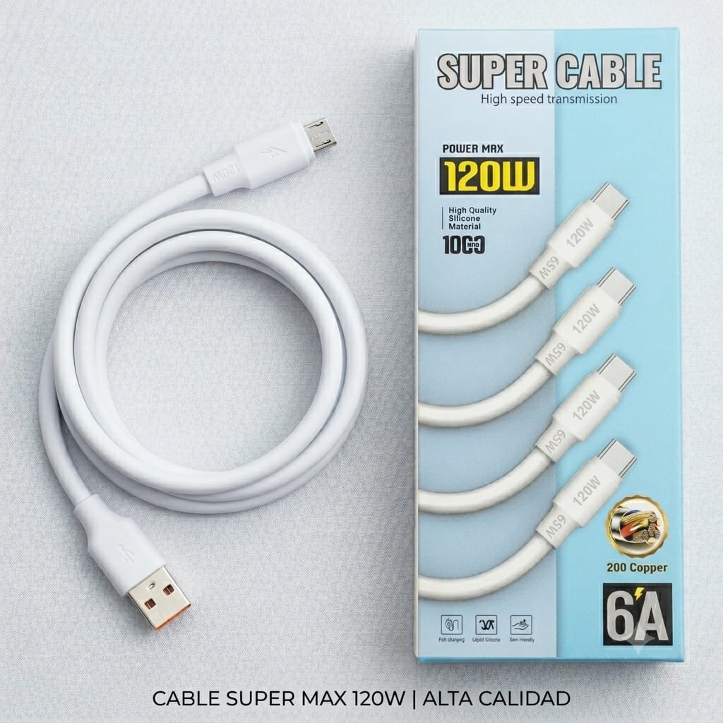 SUPER CABLE 120W FICHA V8