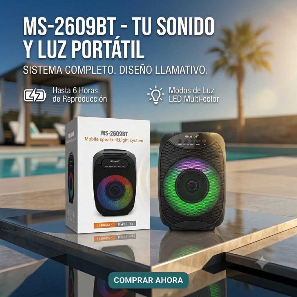 PARLANTE BLUETOOTH MS-2609BT