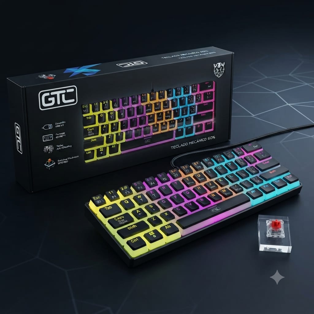 TECLADO MECÁNICO GTC 60% KGG-012 RGB