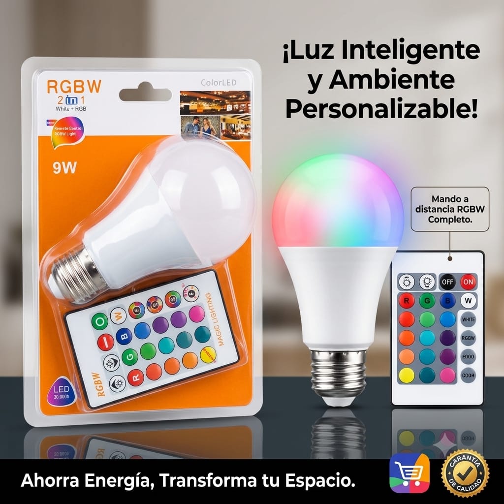 FOCO RGB CON CONTROL 9W