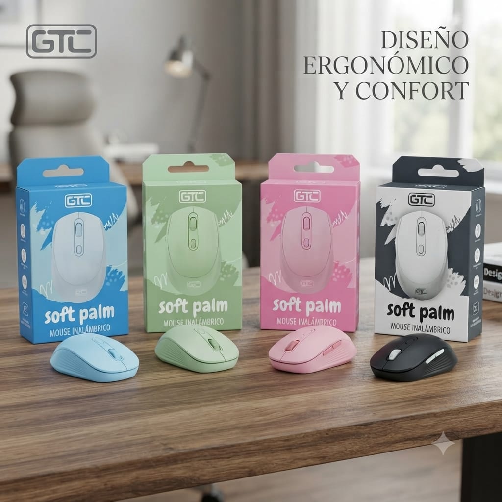 MOUSE GTC SOFT PALM INALAMBRICO