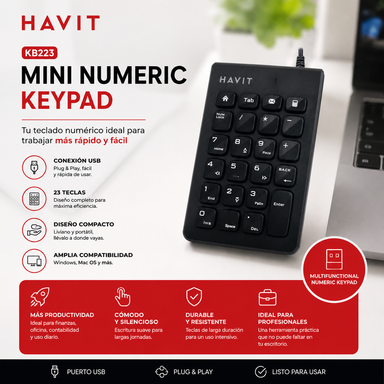 TECLADO NUMERICO HAVIT