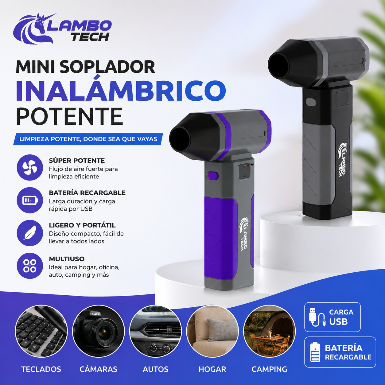 MINI SOPLADOR INALÁMBRICO