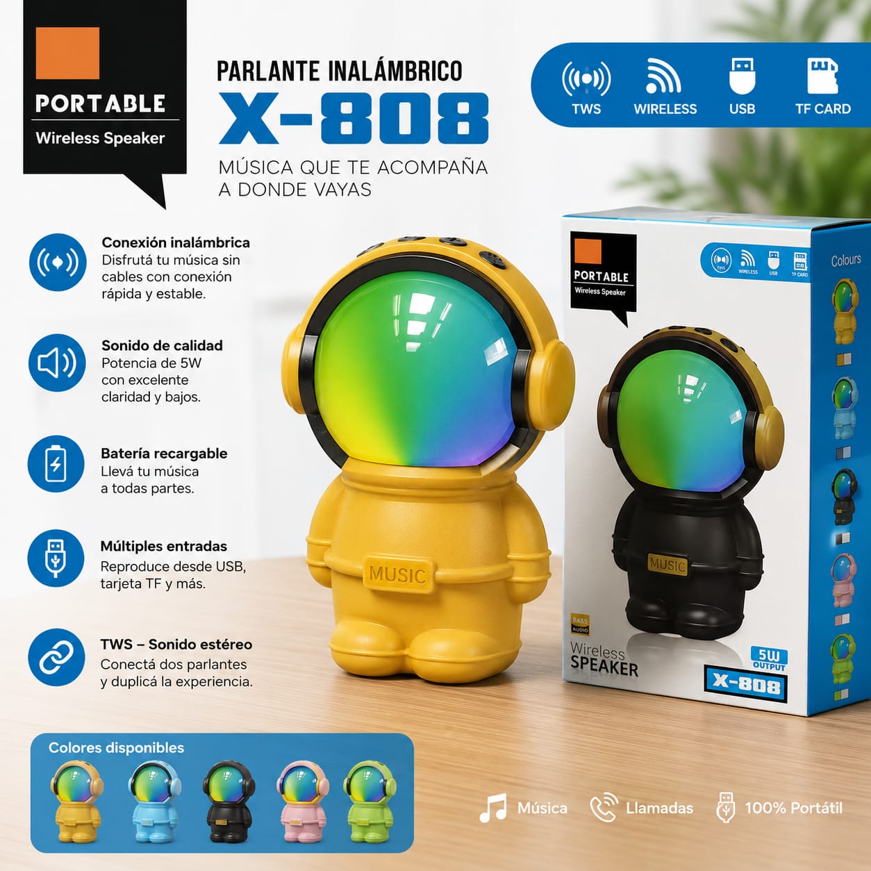 PARLANTE ASTRONAUTA X-808