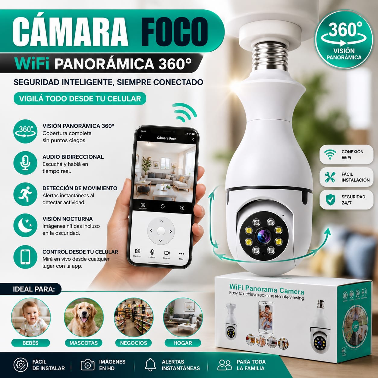 CAMARA FOCO E27