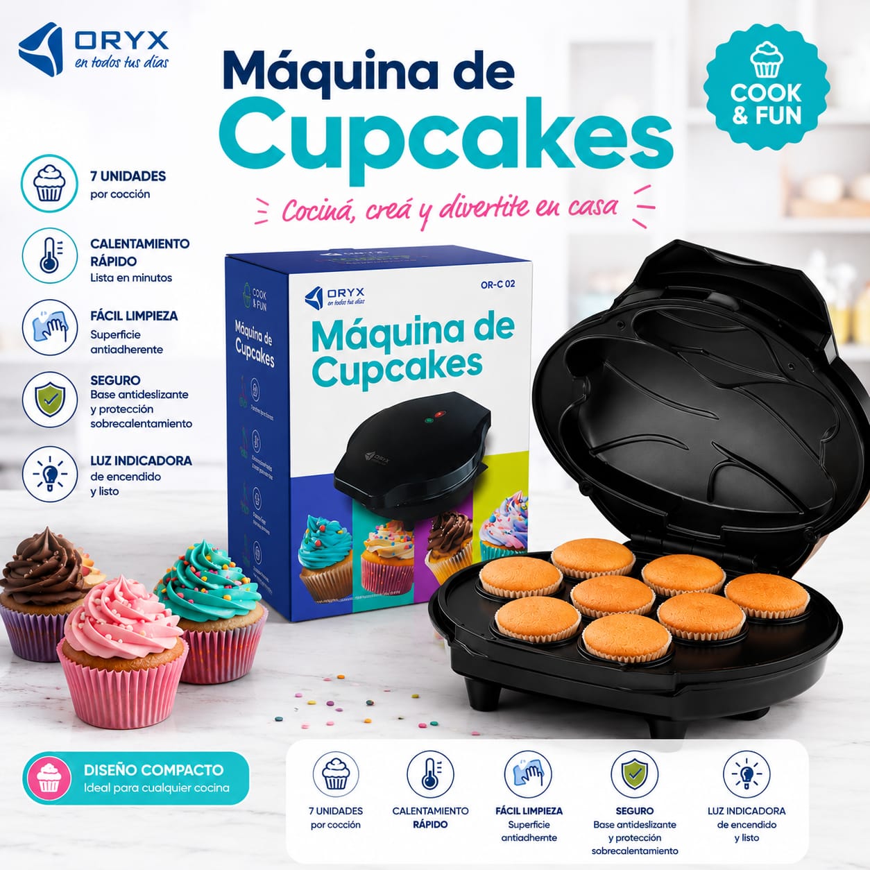 MAQUINA DE CUPCAKES ORYX OR-C 02