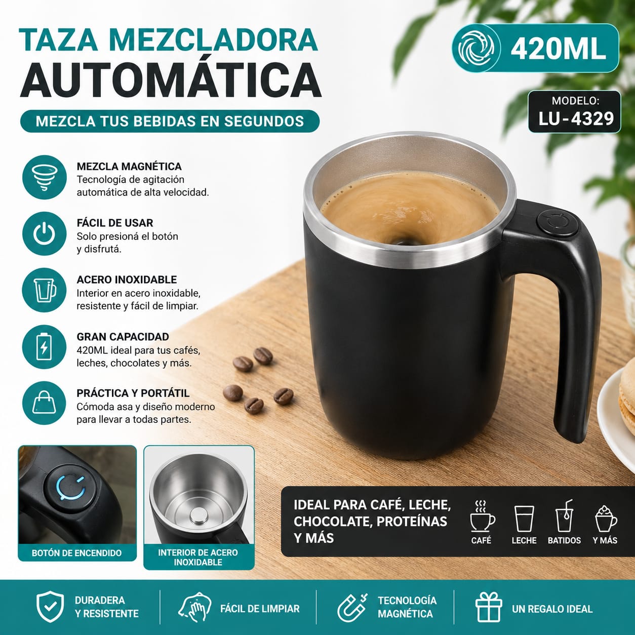 TAZA MEZCLADORA LUO LU-4329