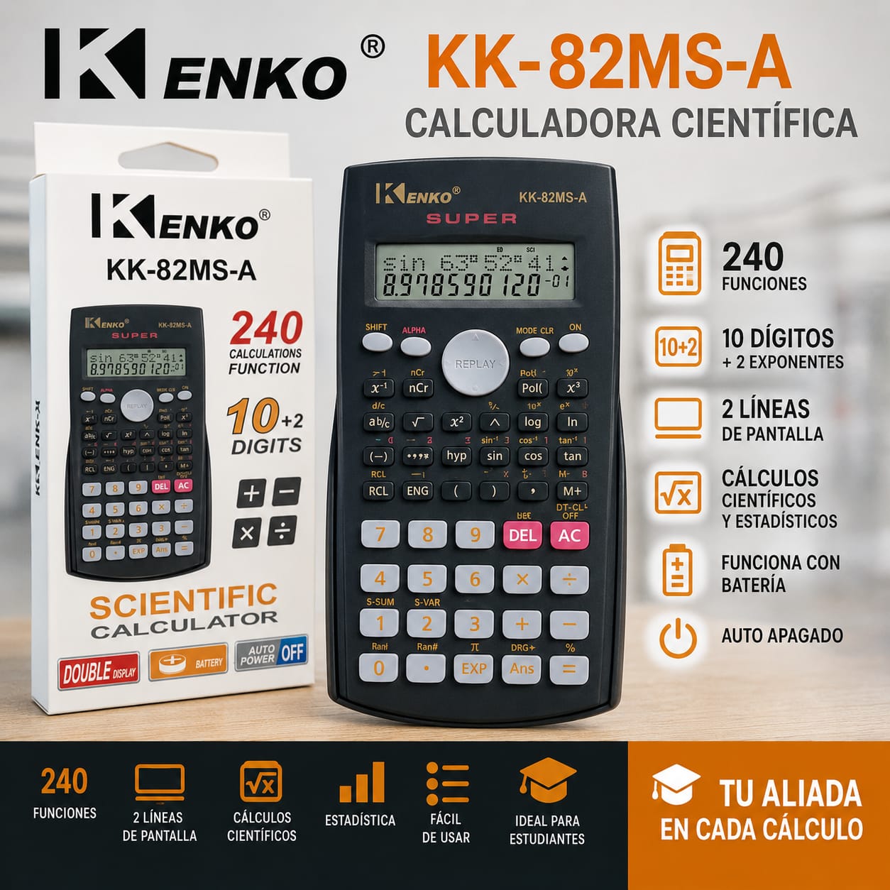 CALCULADORA CIENTIFICA KENKO