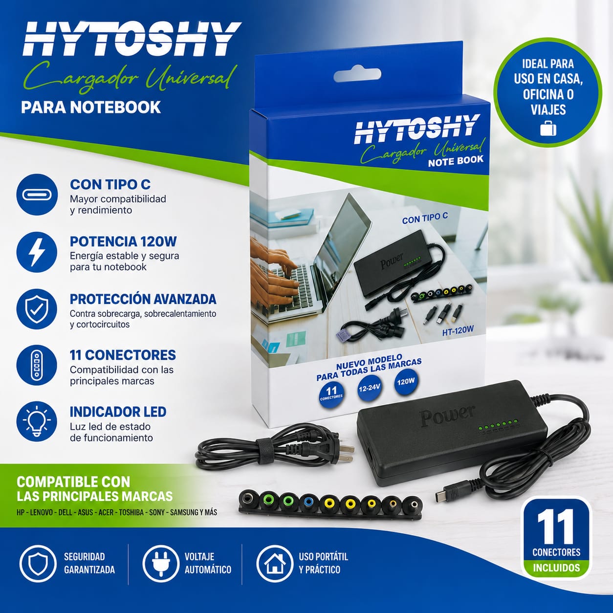 CARGADOR NETBOOK HYTOSHY HT-120W